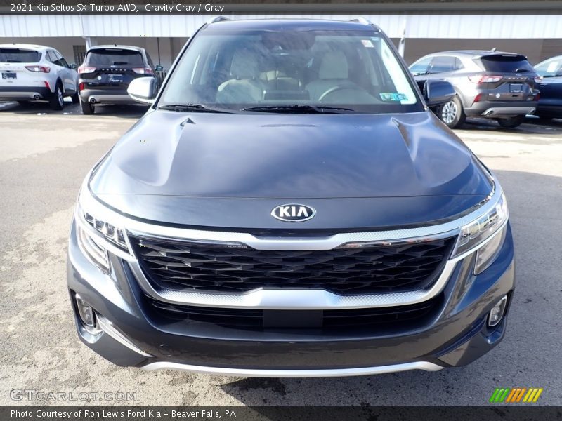 Gravity Gray / Gray 2021 Kia Seltos SX Turbo AWD