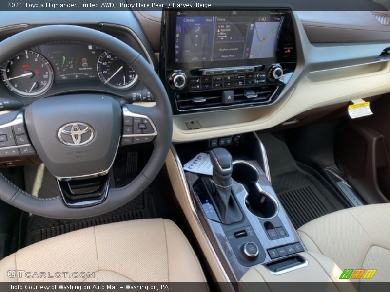 Ruby Flare Pearl / Harvest Beige 2021 Toyota Highlander Limited AWD