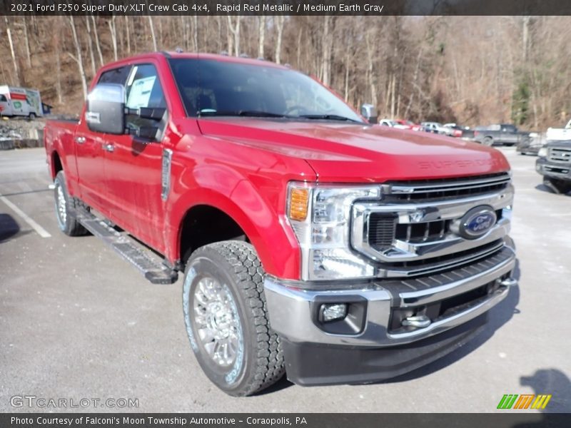 Rapid Red Metallic / Medium Earth Gray 2021 Ford F250 Super Duty XLT Crew Cab 4x4