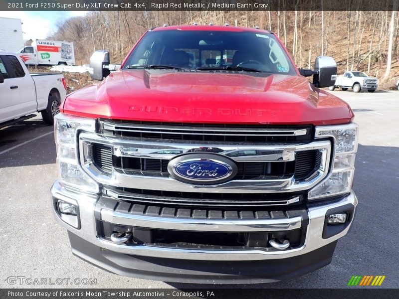 Rapid Red Metallic / Medium Earth Gray 2021 Ford F250 Super Duty XLT Crew Cab 4x4