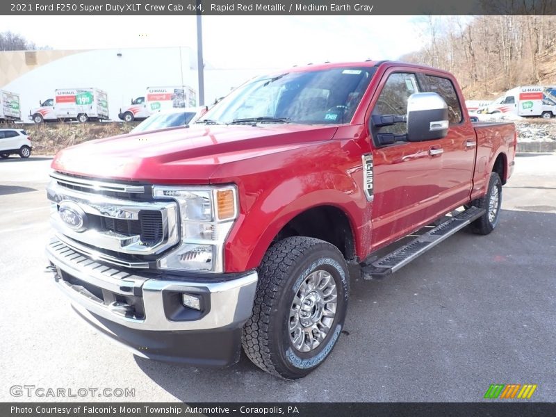 Rapid Red Metallic / Medium Earth Gray 2021 Ford F250 Super Duty XLT Crew Cab 4x4