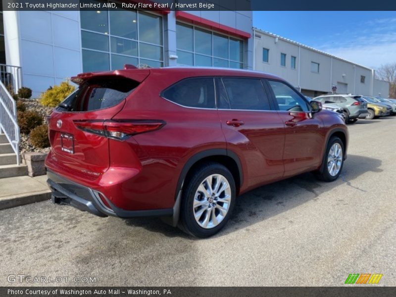 Ruby Flare Pearl / Harvest Beige 2021 Toyota Highlander Limited AWD