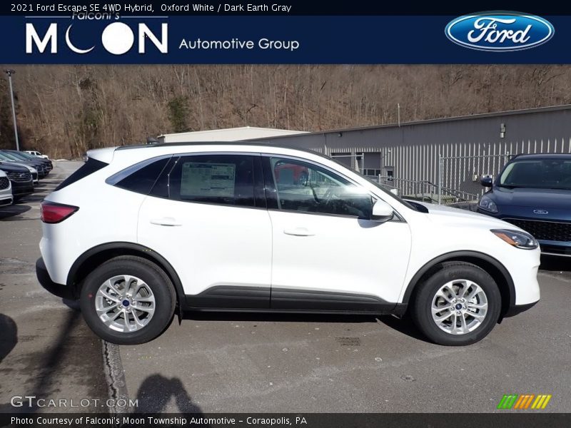 Oxford White / Dark Earth Gray 2021 Ford Escape SE 4WD Hybrid