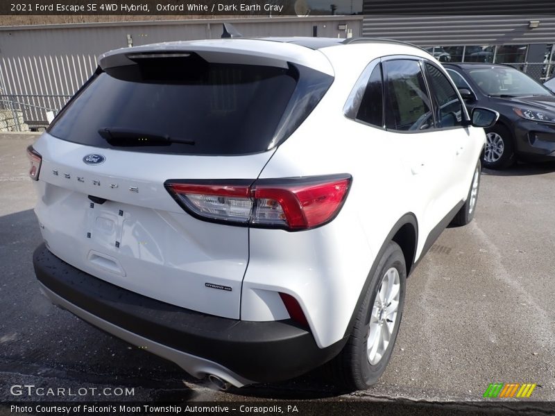 Oxford White / Dark Earth Gray 2021 Ford Escape SE 4WD Hybrid