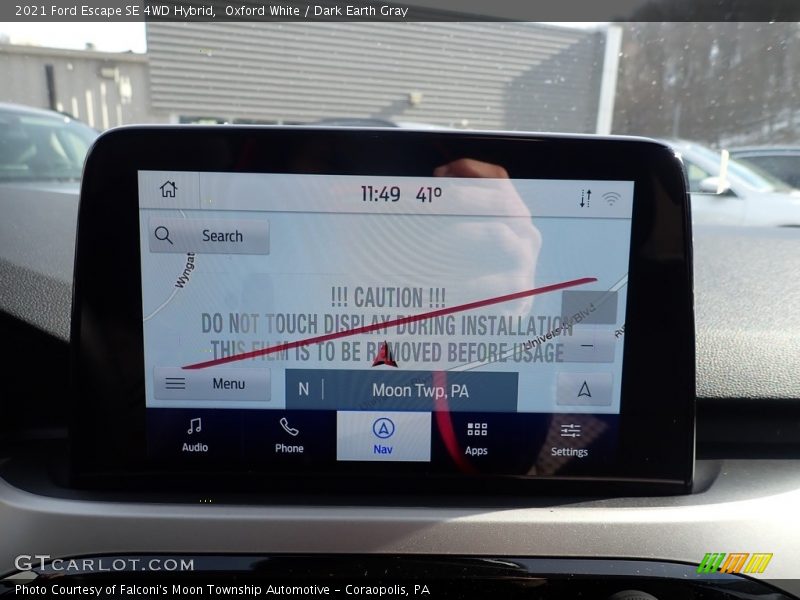 Oxford White / Dark Earth Gray 2021 Ford Escape SE 4WD Hybrid
