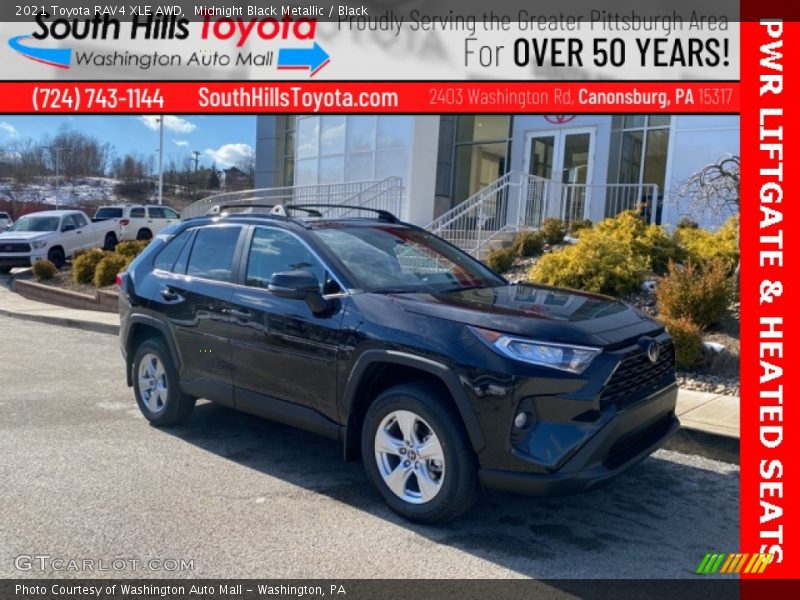 Midnight Black Metallic / Black 2021 Toyota RAV4 XLE AWD