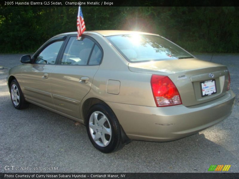 Champagne Metallic / Beige 2005 Hyundai Elantra GLS Sedan