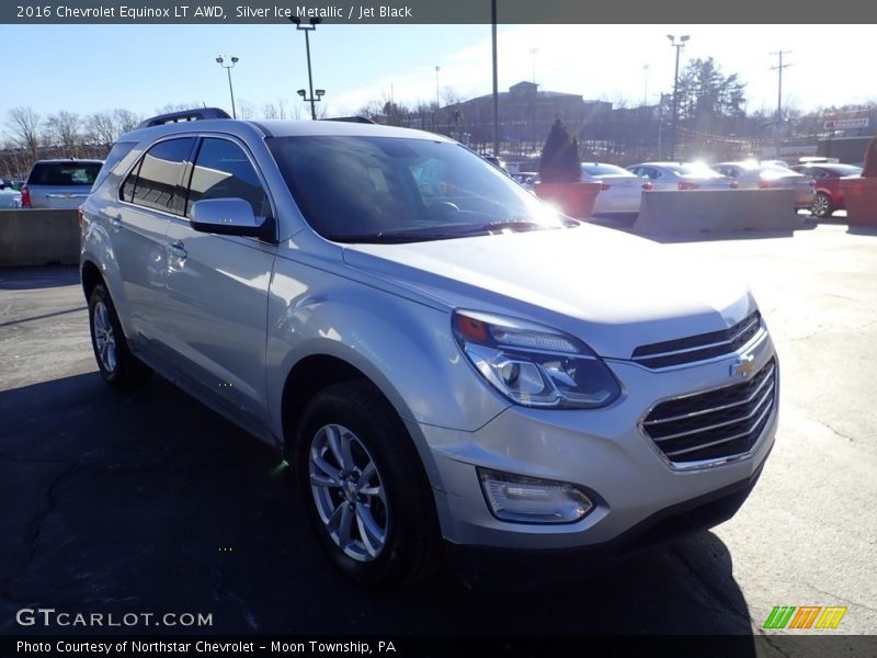 Silver Ice Metallic / Jet Black 2016 Chevrolet Equinox LT AWD