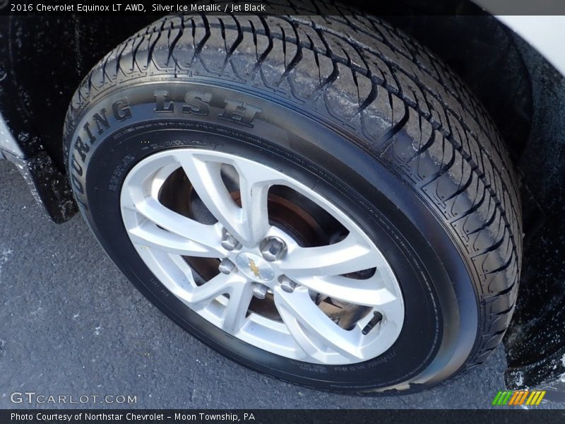 Silver Ice Metallic / Jet Black 2016 Chevrolet Equinox LT AWD