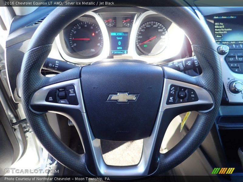Silver Ice Metallic / Jet Black 2016 Chevrolet Equinox LT AWD