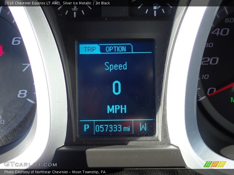 Silver Ice Metallic / Jet Black 2016 Chevrolet Equinox LT AWD