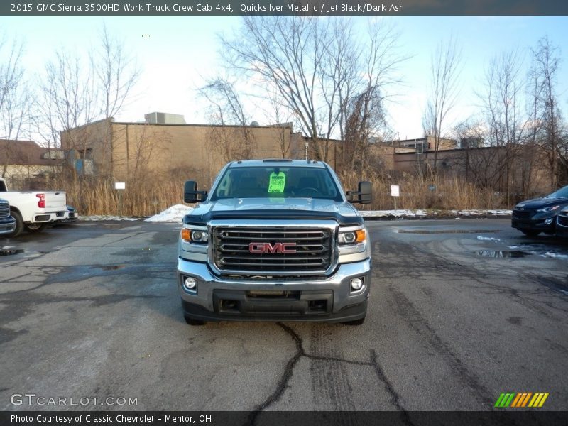 Quicksilver Metallic / Jet Black/Dark Ash 2015 GMC Sierra 3500HD Work Truck Crew Cab 4x4