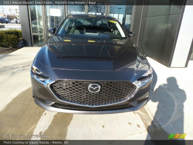 Machine Gray Metallic / Black 2021 Mazda Mazda3 Select Sedan