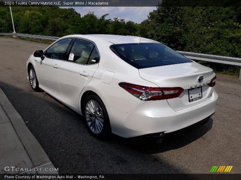 Super White / Macadamia 2020 Toyota Camry Hybrid XLE