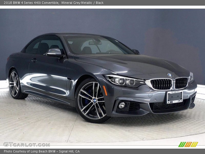 Mineral Grey Metallic / Black 2018 BMW 4 Series 440i Convertible