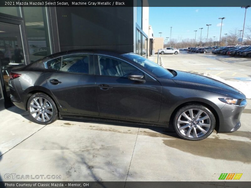 Machine Gray Metallic / Black 2021 Mazda Mazda3 Select Sedan
