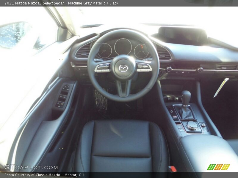 Machine Gray Metallic / Black 2021 Mazda Mazda3 Select Sedan