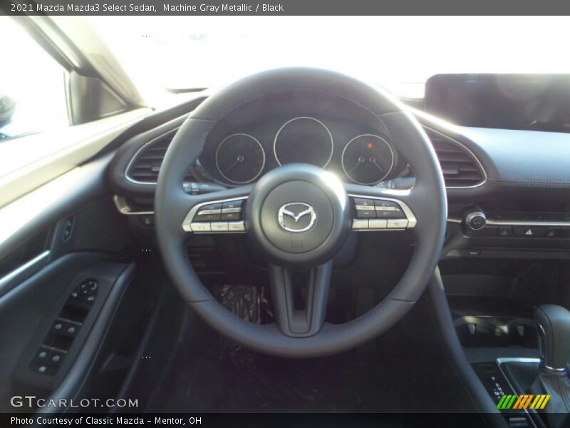Machine Gray Metallic / Black 2021 Mazda Mazda3 Select Sedan