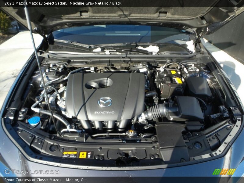 Machine Gray Metallic / Black 2021 Mazda Mazda3 Select Sedan