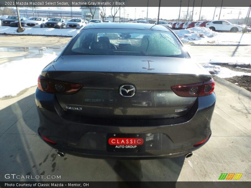 Machine Gray Metallic / Black 2021 Mazda Mazda3 Select Sedan