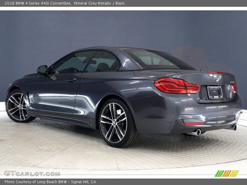 Mineral Grey Metallic / Black 2018 BMW 4 Series 440i Convertible