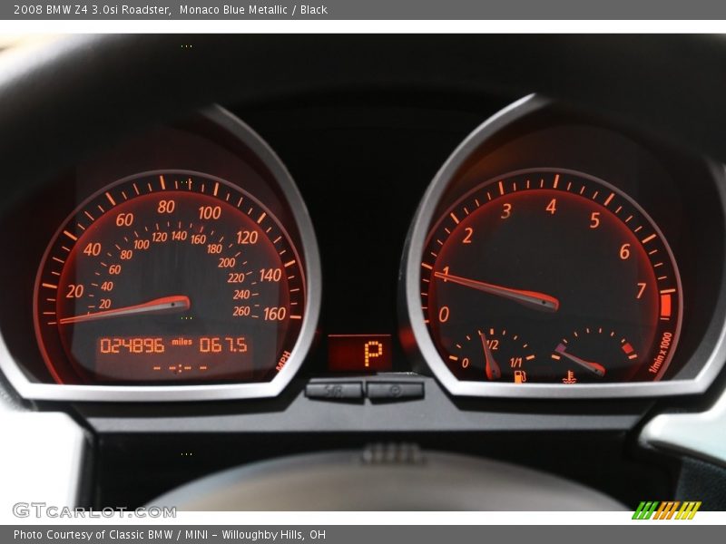 Monaco Blue Metallic / Black 2008 BMW Z4 3.0si Roadster