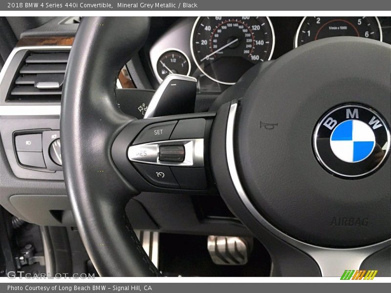 Mineral Grey Metallic / Black 2018 BMW 4 Series 440i Convertible