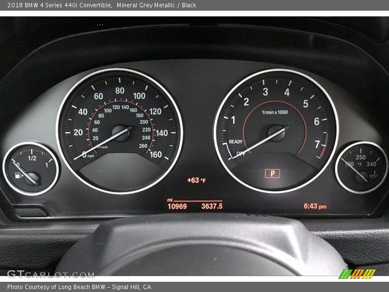 Mineral Grey Metallic / Black 2018 BMW 4 Series 440i Convertible