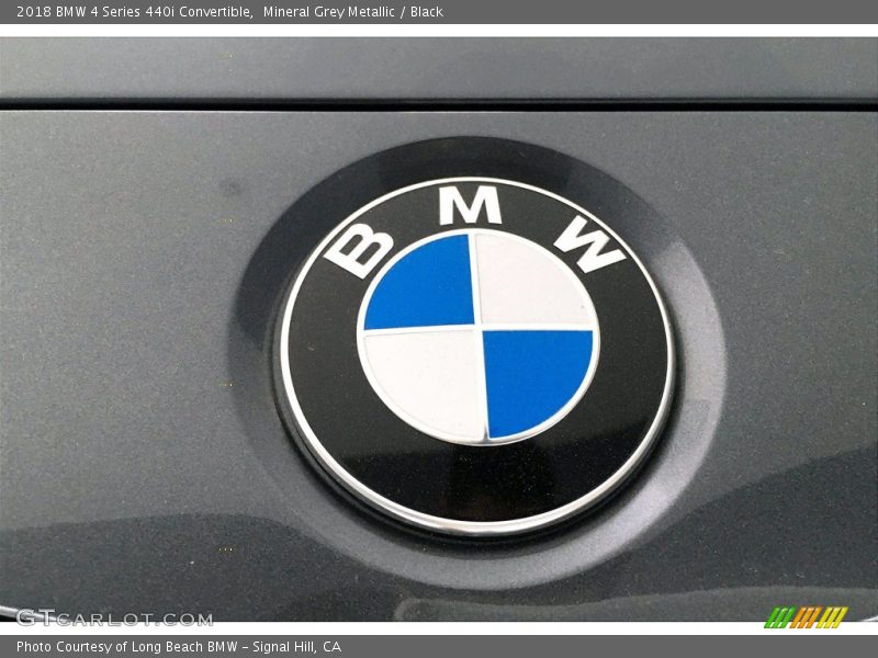 Mineral Grey Metallic / Black 2018 BMW 4 Series 440i Convertible