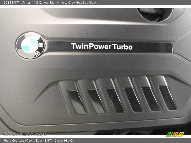 Mineral Grey Metallic / Black 2018 BMW 4 Series 440i Convertible