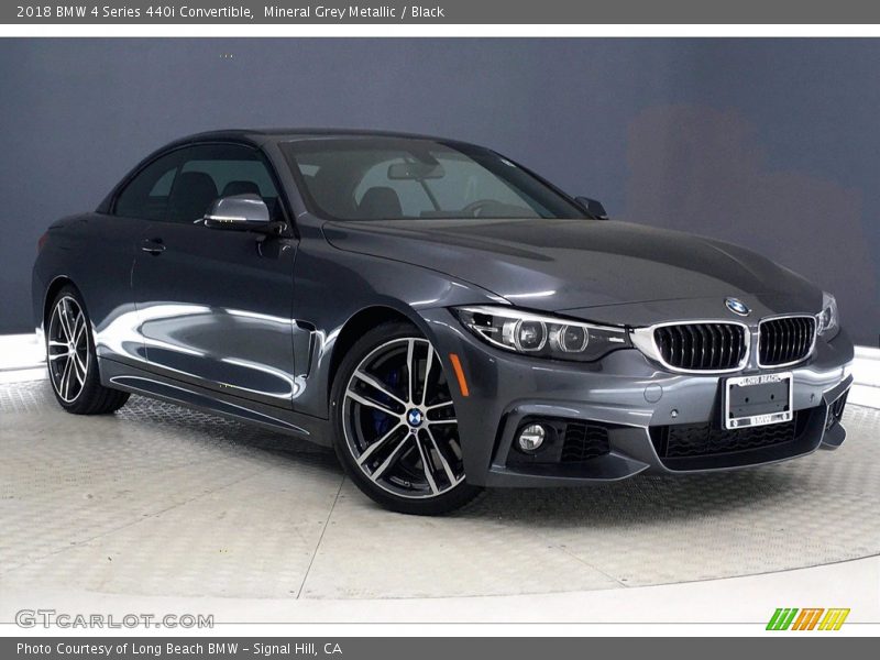 Mineral Grey Metallic / Black 2018 BMW 4 Series 440i Convertible