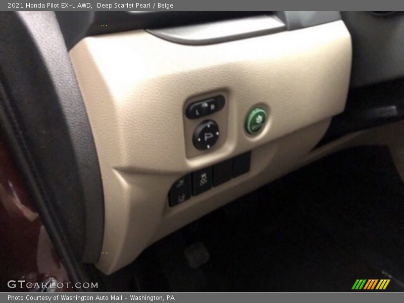 Deep Scarlet Pearl / Beige 2021 Honda Pilot EX-L AWD