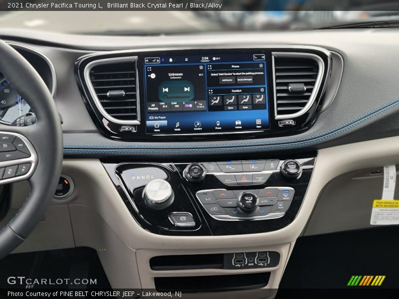 Brilliant Black Crystal Pearl / Black/Alloy 2021 Chrysler Pacifica Touring L
