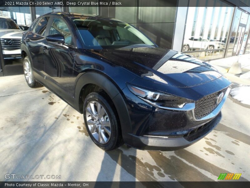 Deep Crystal Blue Mica / Black 2021 Mazda CX-30 Select AWD