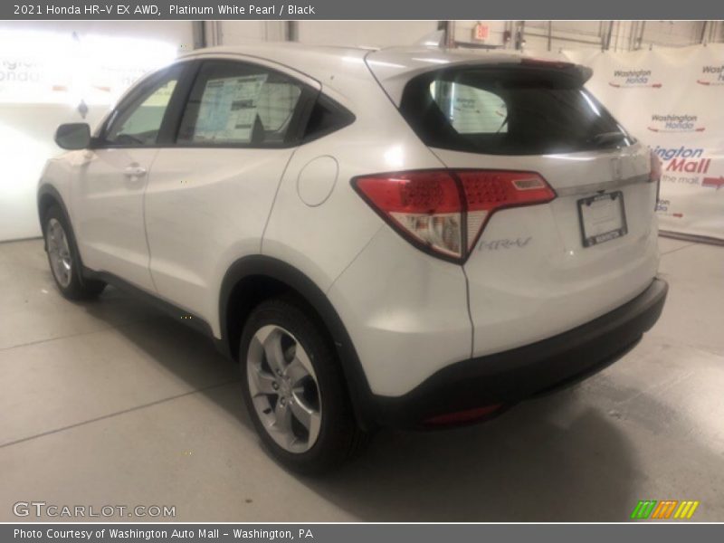 Platinum White Pearl / Black 2021 Honda HR-V EX AWD