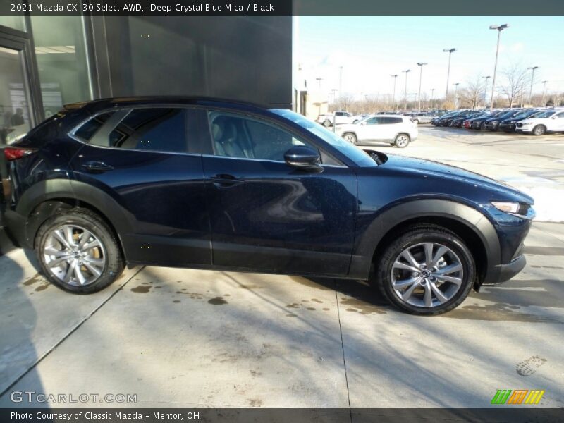Deep Crystal Blue Mica / Black 2021 Mazda CX-30 Select AWD