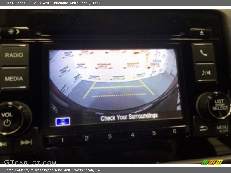 Platinum White Pearl / Black 2021 Honda HR-V EX AWD