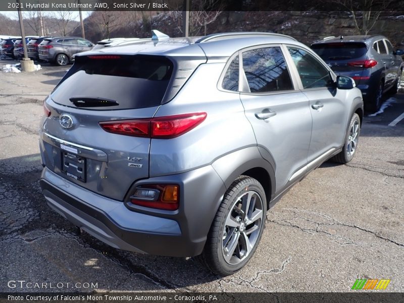 Sonic Silver / Black 2021 Hyundai Kona Ultimate AWD