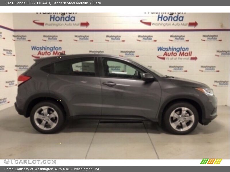 Modern Steel Metallic / Black 2021 Honda HR-V LX AWD