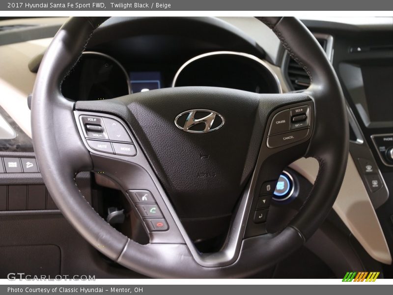 Twilight Black / Beige 2017 Hyundai Santa Fe Sport FWD