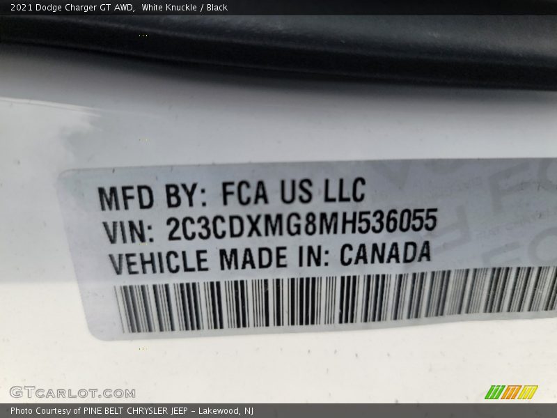White Knuckle / Black 2021 Dodge Charger GT AWD