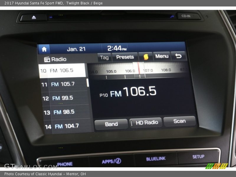 Twilight Black / Beige 2017 Hyundai Santa Fe Sport FWD