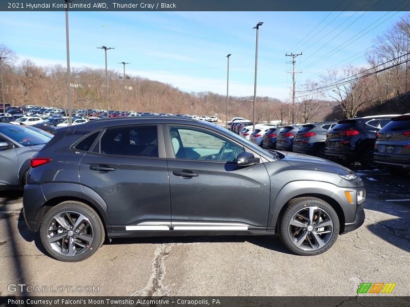 Thunder Gray / Black 2021 Hyundai Kona Limited AWD