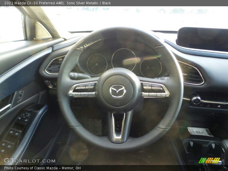 Sonic Silver Metallic / Black 2021 Mazda CX-30 Preferred AWD
