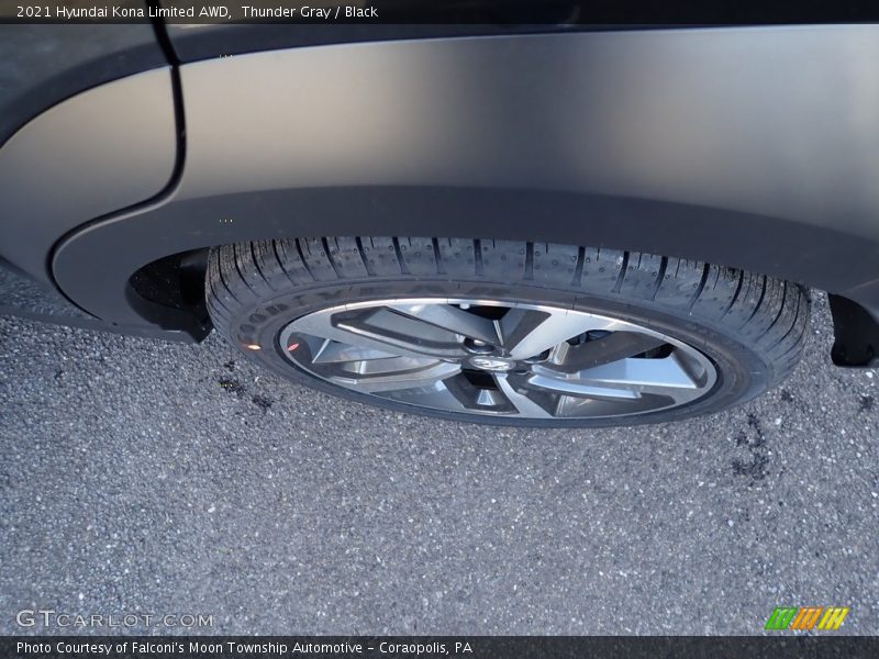 Thunder Gray / Black 2021 Hyundai Kona Limited AWD