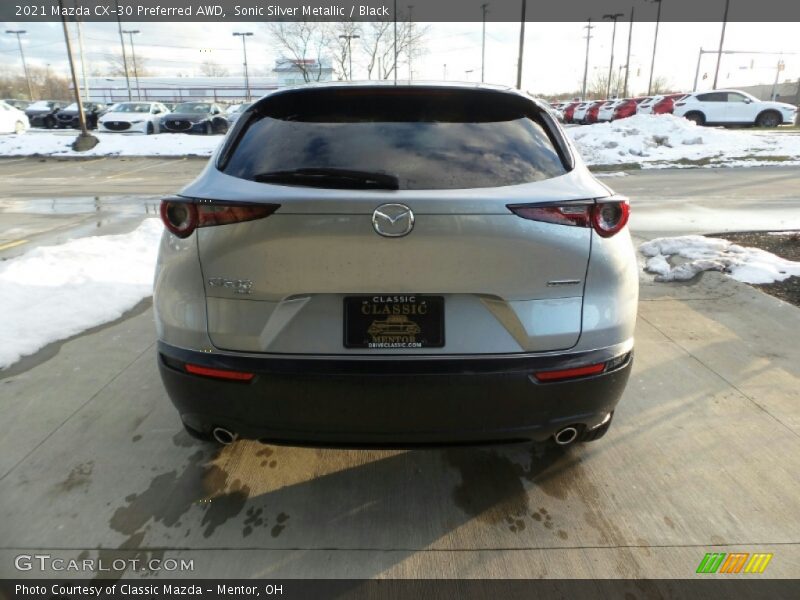 Sonic Silver Metallic / Black 2021 Mazda CX-30 Preferred AWD