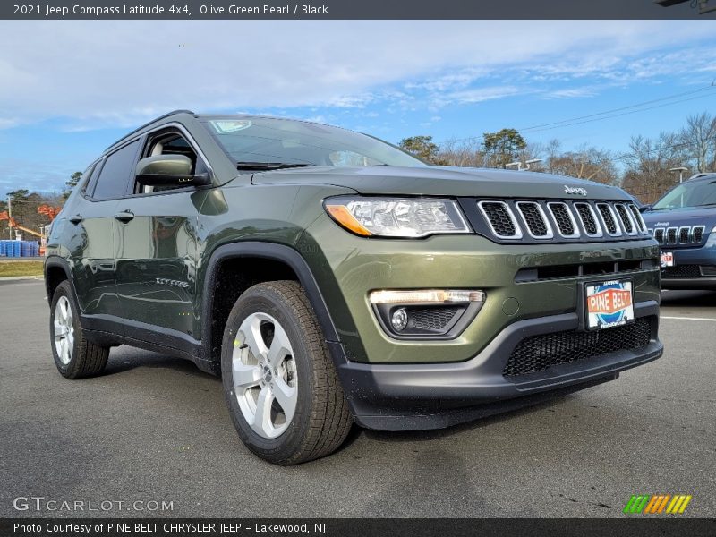 Olive Green Pearl / Black 2021 Jeep Compass Latitude 4x4