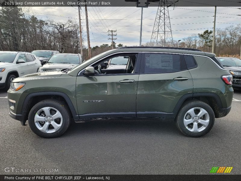 Olive Green Pearl / Black 2021 Jeep Compass Latitude 4x4