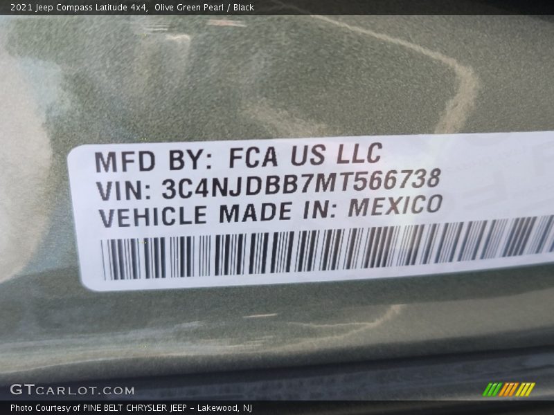 Olive Green Pearl / Black 2021 Jeep Compass Latitude 4x4