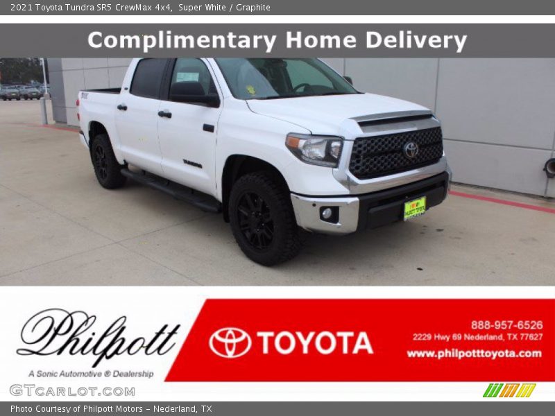 Super White / Graphite 2021 Toyota Tundra SR5 CrewMax 4x4